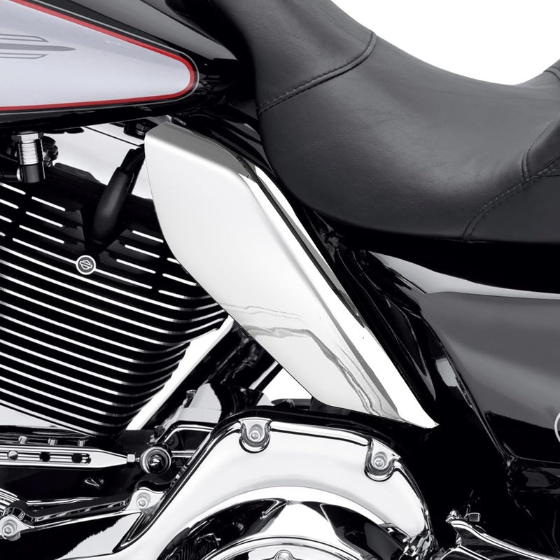 MOCODUO Motorcycle Mid Frame Air Deflectors Heat Shields Kits Fit for Harley Davidson Touring Street Glide Road Glide Electra Glide Road King Ultra Limited Tri Glide CVO 2009-2024 Chrome - Image 5
